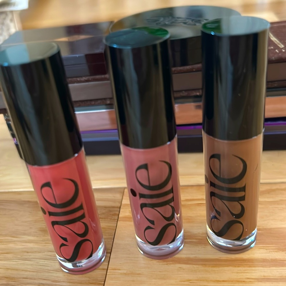 Brand New Saie Beauty Glossy Bounce lip glosses in Bounce, Push, and Dip
